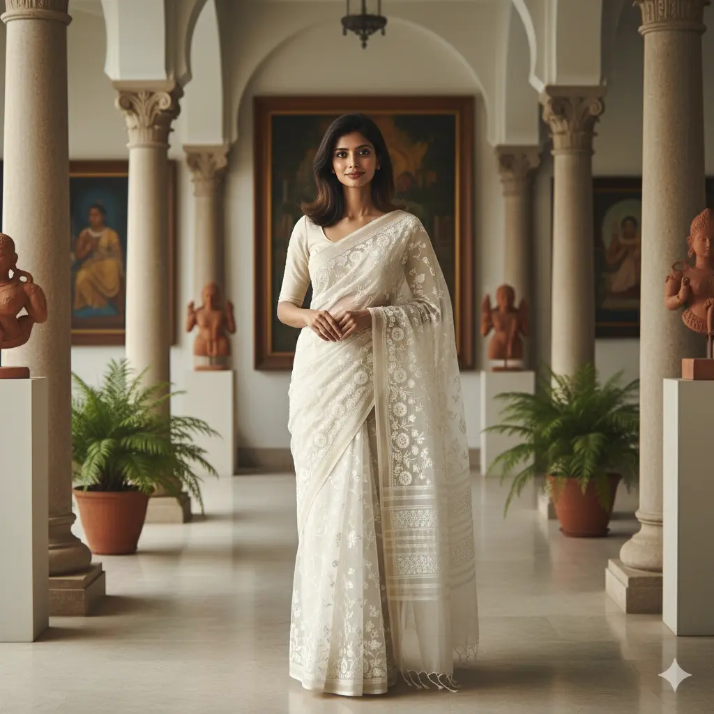 Jamdani saree generated by AI