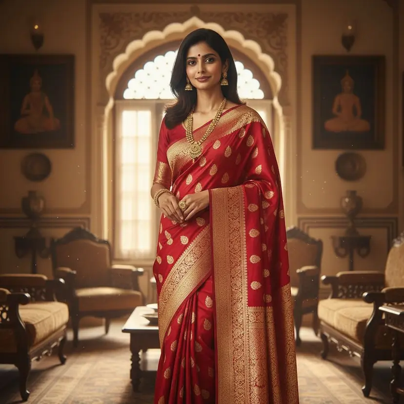 Kanchipuram saree generated by AI