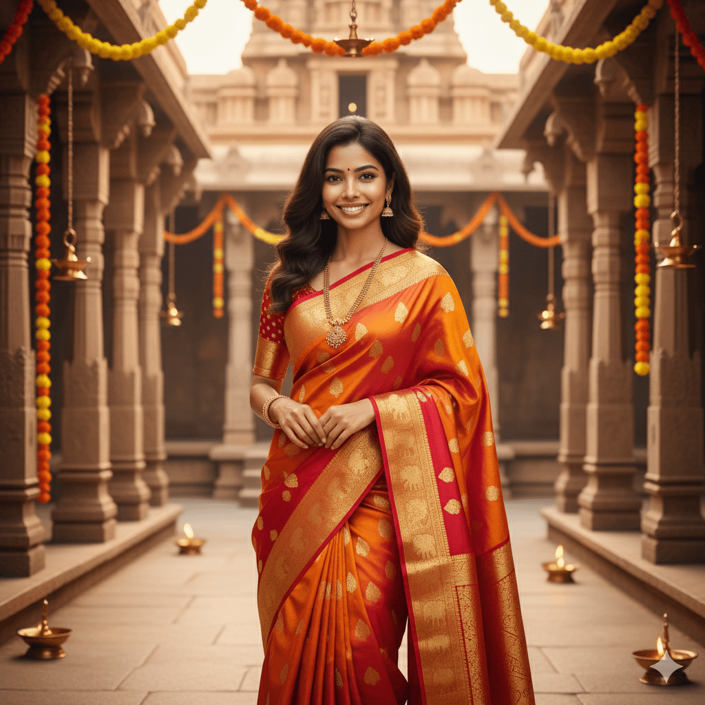 Pattu saree generated by AI