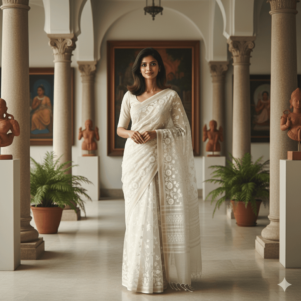 Jamdani saree generated by AI